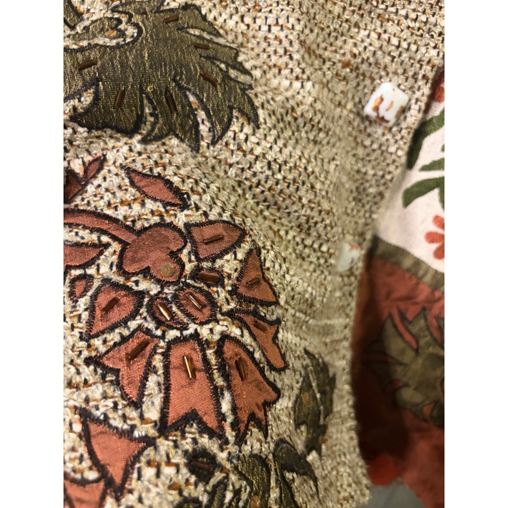 Vtg Tapestry Patchwork Daniel K Usa Bohemian Jack… - image 5